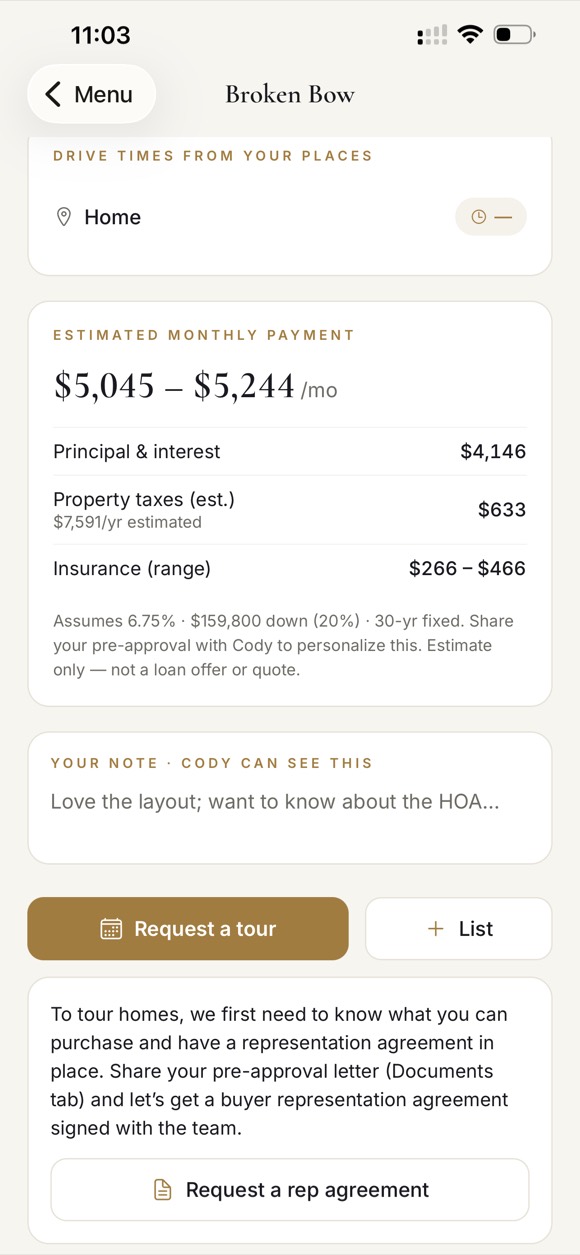 A listing page in the Mac Does REI app